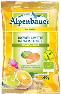 Alpenbauer Cukierki z nadzieniem o smaku imbirowo-limonkowym i imbirowo-pomarańczowym VEGAN BIO 90 g - ALPENBAUER 8988-139E6 - Czekolada - miniaturka - grafika 1