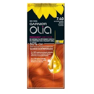 Garnier Olia farba do włosów 7.40 Intensywna Miedź 66677-uniw - Farby do włosów i szampony koloryzujące - miniaturka - grafika 2