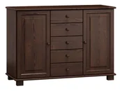 Komody - Komoda drewniana sosnowa nr37 orzech - miniaturka - grafika 1