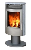 Piece wolnostojące - ABX Piec kominkowy stalowy Tartu 5 obrotowy wykończenie steatyt - miniaturka - grafika 1