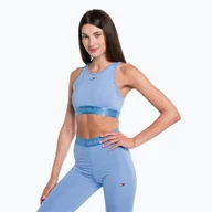 Bielizna sportowa damska - Biustonosz Tommy Hilfiger Essentials Mid Int Racer Back blue - miniaturka - grafika 1