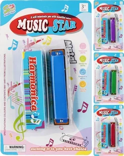 Mega Creative HARMONIJKA MET/PLAST 16X27X3 MIX4 MC B/C 96/192 - Instrumenty muzyczne dla dzieci - miniaturka - grafika 1
