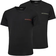 Koszulki męskie - Emporio Armani t-shirt koszulka męska czarna komplet 2pack 111849-4F717-23820 S - miniaturka - grafika 1