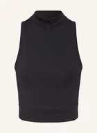 Bluzki damskie - Under Armour Krótki Top Do Biegania Ua Run Anywhere schwarz - UNDER ARMOUR - miniaturka - grafika 1