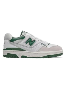 New Balance Skórzane sneakersy "BB550" w kolorze biało-zielonym - Trampki damskie - miniaturka - grafika 1