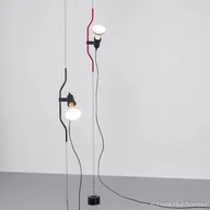 Lampy sufitowe - FLOS Lampa wisząca designerska PARENTESI, czarny, salon / jadalnia, metal, design - miniaturka - grafika 1