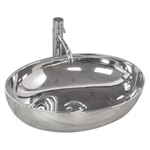 Rea Carola Slim Silver 511x398x135 REA-U5400 - Umywalki - miniaturka - grafika 1