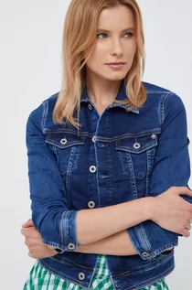 Kurtki damskie - Pepe Jeans kurtka jeansowa damska kolor granatowy przejściowa - grafika 1