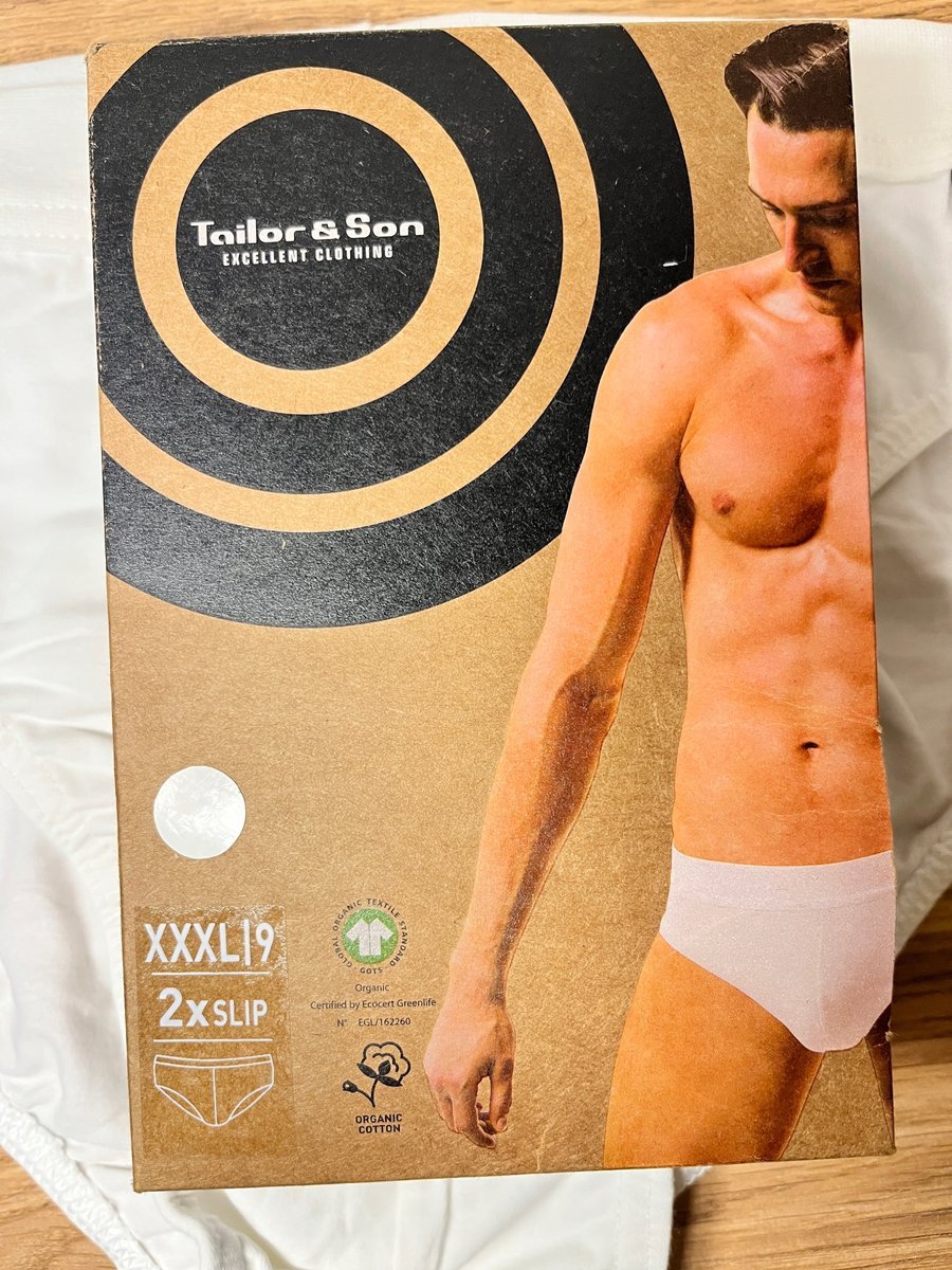 Slipy męskie, majtki, 2pack, organiczna bawełna, płaskie szwy, 3XL