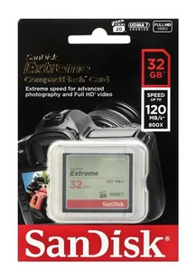 SANDISK Extreme, Compact Flash, 32 GB, UHS-I U2 - Karty pamięci - miniaturka - grafika 1