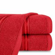 Ręczniki - Ręcznik bawełniany 50x90 LORI czerwony z delikatną bordiurą z błyszczącą nicią - miniaturka - grafika 1