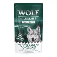 Mokra karma dla psów - Wolf of Wilderness "Triple Taste" ,12 x 125 g - Mediterranean Coastlines -  Jagnięcina, kurczak, pstrąg - miniaturka - grafika 1