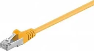 Kable miedziane - Goobay CAT 5e Kabel łączący, F/UTP, Żółty - Długość kabla 0.25 m - miniaturka - grafika 1