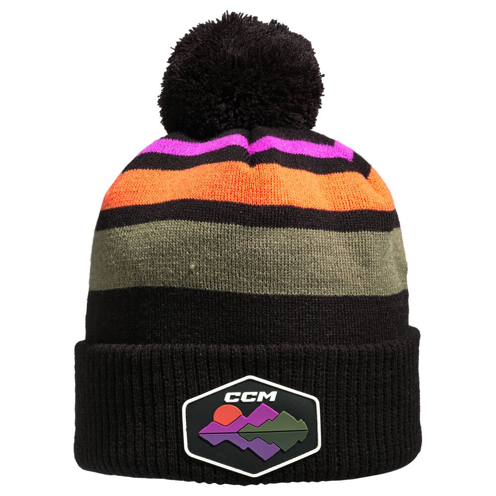 Czapka CCM Winter Pom Knit Striped Black