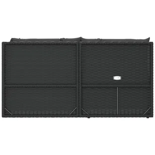 5-cz. zestaw wypoczynkowy do ogrodu, poduszki, czarny rattan PE vidaXL - Meble ogrodowe - miniaturka - grafika 6