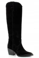 Kozaki damskie - KOWBOJKI CARINII B5296-H20 CZARNE SKÓRA ZAMSZOWA R.38 - miniaturka - grafika 1