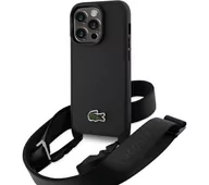 Etui i futerały do telefonów - Lacoste LCHCP15LSPVCK Hardcase Iconic Petit Pique Crossbody do iPhone 15 Pro (czarny) - miniaturka - grafika 1