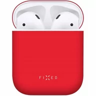 Akcesoria do słuchawek - Apple Etui Pokrowiec FIXED Silky pro Airpods FIXSIL-753-RD) Czerwone - miniaturka - grafika 1