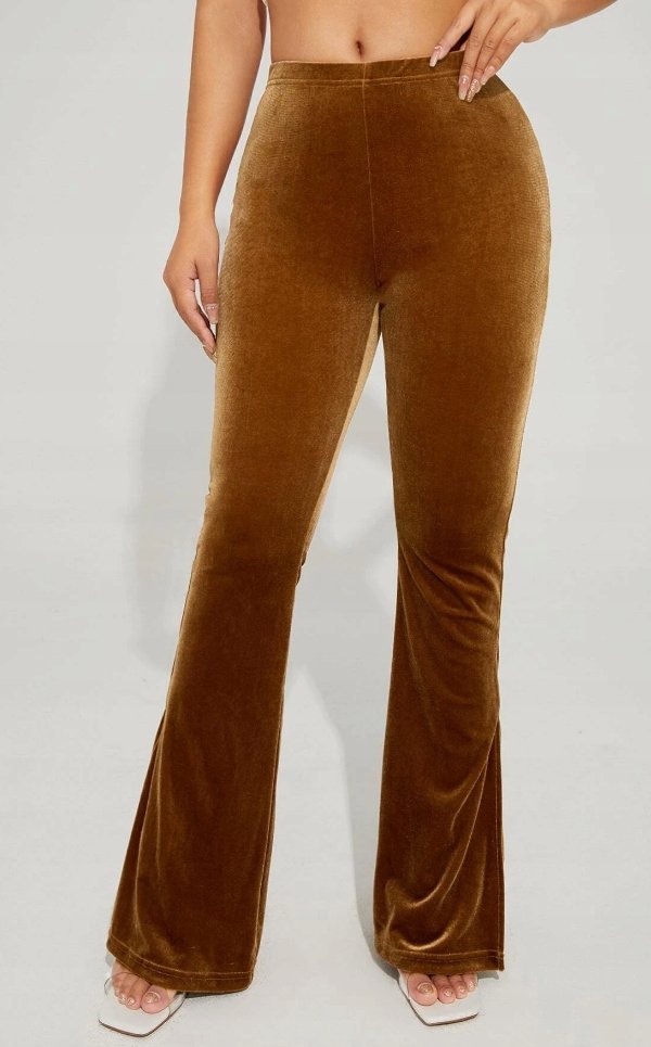SHEIN SPODNIE DAMSKIE BRĄZOWE PROSTE CASUAL 36 VCA