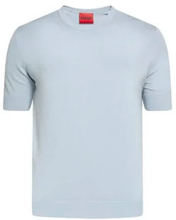 Sweter męski z krótkim rękawem HUGO BOSS dzianinowy elegancki cienki r. S - Swetry męskie Sweter męski z krótkim rękawem HUGO BOSS dzianinowy elegancki cienki r. S - Swetry męskie - miniaturka - grafika 1