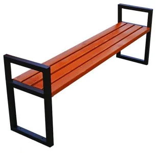 Nowoczesna ławka parkowa 180 cm M9-W35 - Ławki ogrodowe - miniaturka - grafika 1