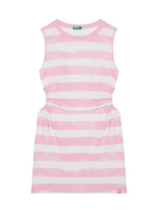 United Colors Of Benetton Sukienka letnia 3SL3CV013 Różowy Regular Fit - Sukienki i spódniczki dla dziewczynek - miniaturka - grafika 1