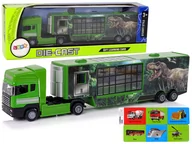 Samochody i pojazdy dla dzieci - Duża Ciężarówka Transporter Do przewozu Dinozaurów Auto Metal - miniaturka - grafika 1
