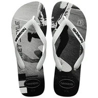 Klapki i japonki męskie - Havaianas Męskie klapki Hype WhiteWhiteBlackBlack, białe/czarne/czarne, 6/7 UK, Biały biały czarny - miniaturka - grafika 1