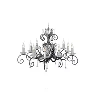 Lampy sufitowe - Elstead Lighting Amarilli 10Lt Chandelier Black/Silver AML10 BLK/SILVER Elstead lampa wisząca stylowa świecznikowa AML10 BLK/SILVER) - miniaturka - grafika 1