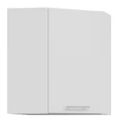 Meble kuchenne - Szafka Wisząca Narożna 1D Vero 60X60X72 Cm Folia Biały Połysk - miniaturka - grafika 1