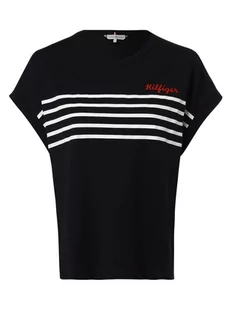 Tommy Hilfiger - T-shirt damski, niebieski|wielokolorowy - Koszulki i topy damskie - miniaturka - grafika 1