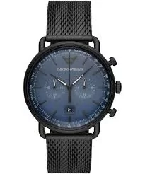 Zegarek Emporio Armani Aviator Chrono Mesh AR11201 - Zegarki męskie - miniaturka - grafika 3