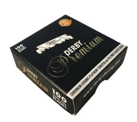 Derby Premium Double Edge Blades (100 Blades) UK-VEN-DERBY-PRE-DOUBLE