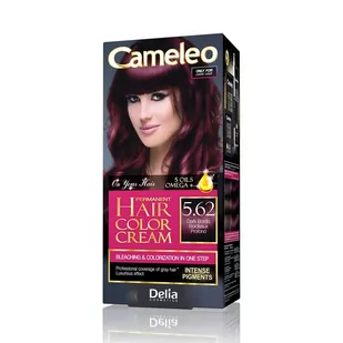 DELIA Cosmetics Cosmetics Cameleo HCC Omega+ 5.62 Dark Bordo - Farby do włosów i szampony koloryzujące - miniaturka - grafika 1