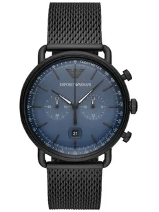 Zegarek Emporio Armani Aviator Chrono Mesh AR11201 - Zegarki męskie - miniaturka - grafika 5
