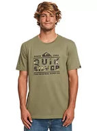 Koszulki męskie - Quiksilver Podstawowa koszulka męska zielona S - miniaturka - grafika 1