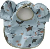 Śliniaki i fartuszki - Śliniaczek dla Niemowlaka z Kieszonką i Falbankami MORSKIE ZWIERZĘTA - miniaturka - grafika 1