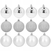 Bombki - 12x Bombka bombki choinkowe na choinkę plastikowe ozdoby świąteczne zestaw - miniaturka - grafika 1
