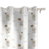 Firany i zasłony dla dzieci - Zasłona dla dzieci BUNNY BLISS wzór D244 | balonowe zajączki 150 x 260 cm tkanina zaciemniająca - miniaturka - grafika 1