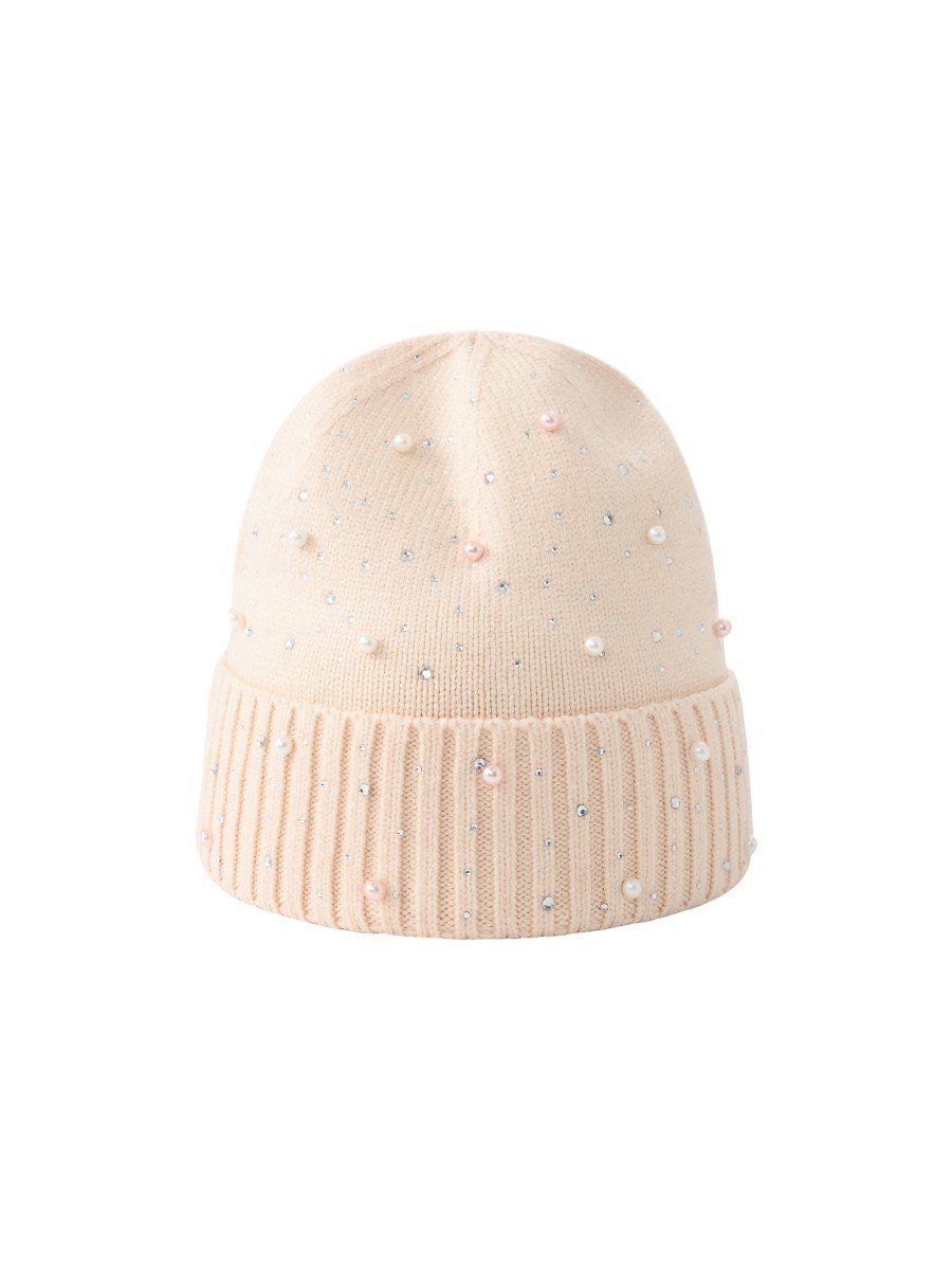 Dziewczęca czapka zimowa Pearl ecru Be Snazzy r.54/58