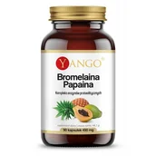 Suplementy naturalne - YANGO Yango Bromelaina Papaina 490 mg 90 k YA488 - miniaturka - grafika 1