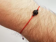Bransolety męskie - Męska bransoletka duży czarny TURMALIN 8mm zobacz - naturalny kamień - miniaturka - grafika 1