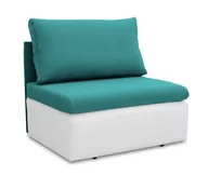 Sofy i kanapy - Sofa fotel rozkładany do spania Toledo Turkusowy/Biały - miniaturka - grafika 1