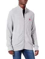 Bluzy męskie - Wrangler Męska bluza z zamkiem błyskawicznym Funnel Neck, MID Grey Melee, rozmiar 3XL - miniaturka - grafika 1