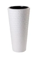 Donice - FORM PLASTIC Doniczka Diament Slim 30 biały 30 cm - miniaturka - grafika 1
