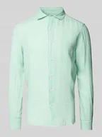 Koszule męskie - Koszula lniana o kroju regular fit z kołnierzykiem typu kent model ‘PAMPLONA’ - miniaturka - grafika 1