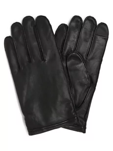 BOSS - Skórzane rękawiczki męskie  Kranton-ME, czarny - Rękawiczki - miniaturka - grafika 1