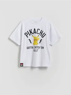Reserved - Bawełniany t-shirt Pokemon - biały - Koszulki dla chłopców - miniaturka - grafika 1