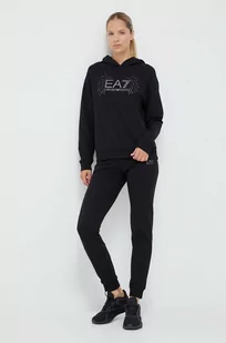 EA7 Emporio Armani dres damski kolor czarny - Dresy damskie - miniaturka - grafika 1