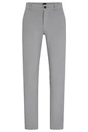 Spodenki męskie - BOSS Męskie spodnie chinosy, slim fit, z elastycznej bawełny twill, srebro, 33W / 34L - miniaturka - grafika 1